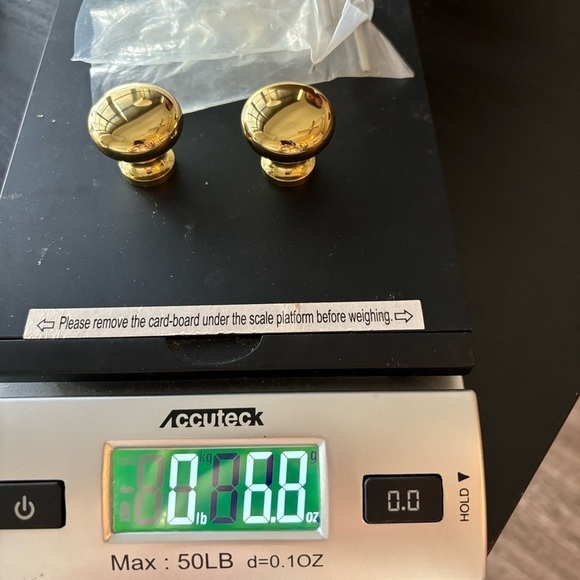 Set of 2 cabinet door knobs Solid brass. New - Picture 9 of 9